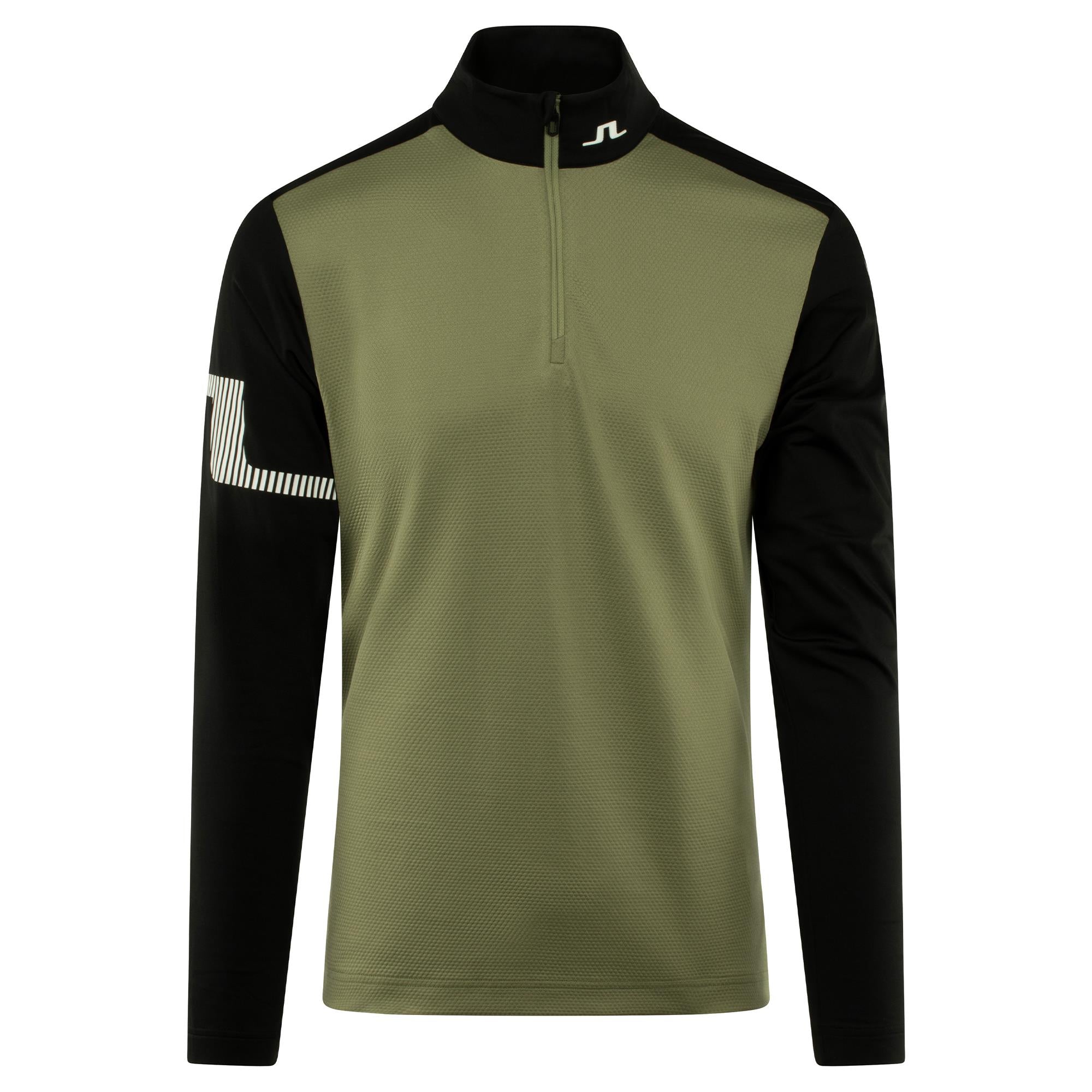 J Lindeberg Heath Strike Mens Golf Mid Layer Oil Green